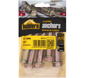 Build and Fix 5 x Sleeve Anchors 12 x 75 mm