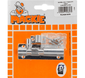 Mackie Barrel Bolt Straight Chrome Plated 75 mm