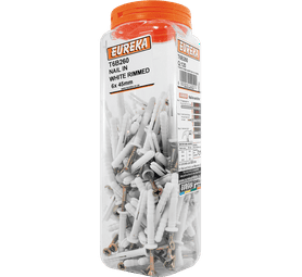 Eureka 6 x 45 mm Nail In White Rimmed Q120