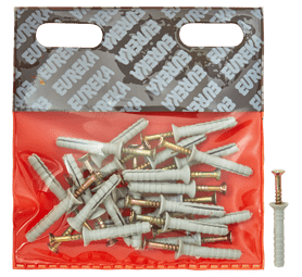Eureka 6U10 5 x 30 mm Nail In Nylon Countersunk 25 Pack