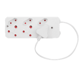 PowerWorx 6-Way Multi-Plug White - Exclusive to Build and Fix