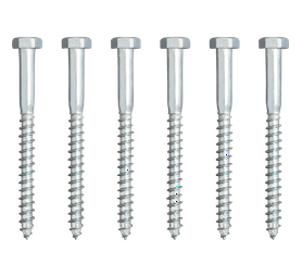 Eureka 1CC70U 8 x 90 mm Coach Screw Galvanised 6 Pack