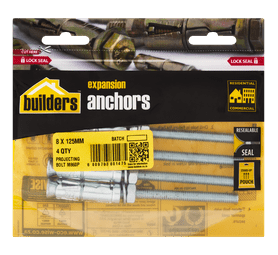 Build and Fix 4 x Projecting Bolts 8 x 125 mm