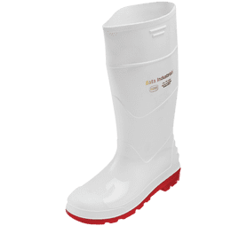 Bata Jobber Gumboot White and Red Size 7