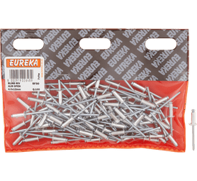 Eureka 100 x Aluminium Open Blind Rivets 4 x 12 mm