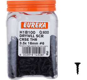 Eureka H1B100 3.5 x 16 mm Drywall Screw Coarse 600 Pack