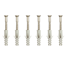 Eureka 3K50 5 x 45 mm Wall Plug And Screw 6 Pack