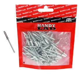 Rutherford 100 x Countersunk Aluminium Rivets 15 x 4 mm