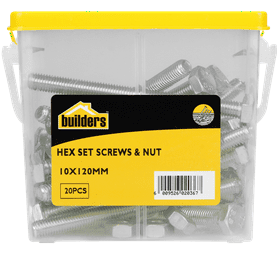 Build and Fix BP-SETN10120-20 20 x Hex Bolts and Nuts Set 10 x 120 mm