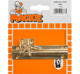 Mackie Barrel Bolt Straight Brass 100 mm