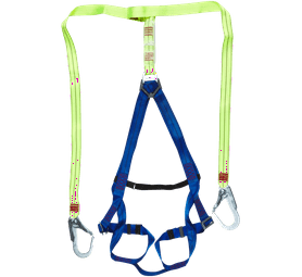 Pioneer Double Lanyard and Scaffold Hooks Blue and Yellow