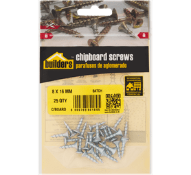 Build and Fix 25 x Chipboard Screws 8 x 16 mm