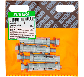 Eureka 8 x 65 mm Expansion Bolt 4 Pack