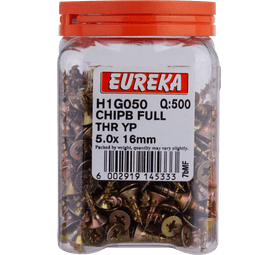 Eureka H1G050 5.0 x 16 mm Chipboard Screw Full 500 Pack