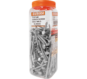 Eureka 6 x 60 mm Coach Screw Q120 Galvanized Mild