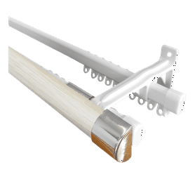 Double Rod and Track Chalkwash 33 x 2500 mm