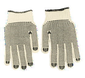 Robust Large Canvas Polka Dot Gloves Size 9