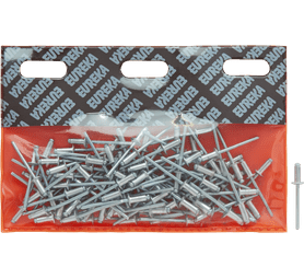 Eureka 100 x Aluminium Open Blind Rivets 4 x 10 mm