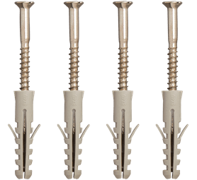 Eureka 3L50 5 x 63 mm Wall Plug And Screw 4 Pack