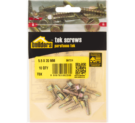 Build and Fix 10 x M5.5 Tek Screws 5.5 x 20 mm