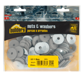 Build and Fix EVA 100 x Bond Washers Silver 6.0 x 26 mm