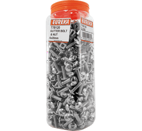 Eureka 300 x Gutter Bolts and Nuts 6 x 20 mm