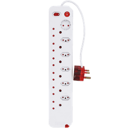 Electricmate 12 Way High Surge Multi-plug White