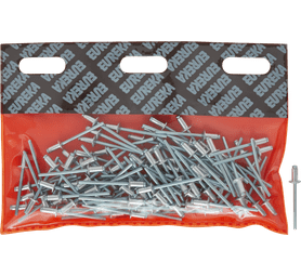 Eureka 100 x Aluminium Open Blind Rivets 4 x 8 mm