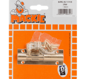 Mackie Barrel Bolt Straight Brass 75 mm