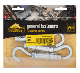 Build and Fix 3 x Expansion Hook Bolts 10 mm