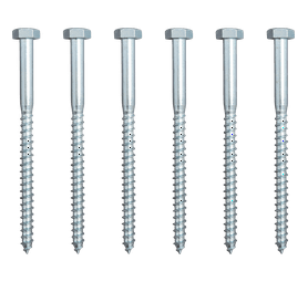 Eureka 1CD90U 10 x 150 mm Coach Screw Galvanised 6 Pack
