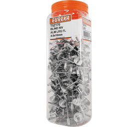 Eureka 200 x Aluminium Large Flange Blind Rivets 4.8 x 10 mm
