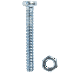 Build and Fix BP-MSCHN430-12 12 x Steel Machine Screws and Nuts 4 x 30 mm