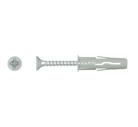 Rawlplug 15 x Nylon Expansion Plugs and Screws Silver 6 x 30 mm