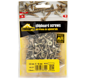 Build and Fix 100 x Chipboard Screws 5 x 16 mm
