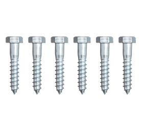 Eureka 1CC50U 12 x 65 mm Coach Screw Galvanised 6 Pack