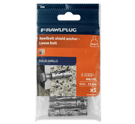 Rawlplug 5 x Shield Anchor Rawbolt M6 x 12 x 40 mm