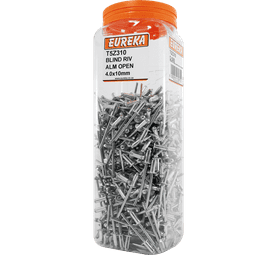 Eureka 500 x Aluminium Open Blind Rivets 4 x 10 mm