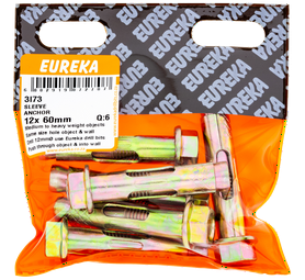 Eureka 12 x 60 mm Sleeve Anchor 6 Pack