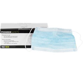 Pioneer 50 x 3 Ply Disposable Face Masks Blue