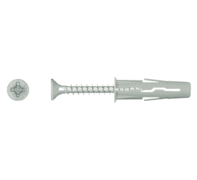 Rawlplug 20 x Universal Uno Plugs and Screws White 8 x 32 mm