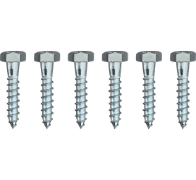 Eureka 1CE30U 10 x 50 mm Coach Screw Galvanised 6 Pack