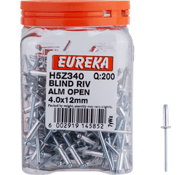 Eureka 200 x Blind Open Rivets 4.0 x 12 mm