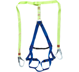 Pioneer Double Lanyard and Snap Hooks Blue and Yellow