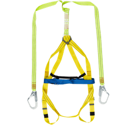 Pioneer Double Lanyard and Scaffold Hooks with Belt Green and Yellow