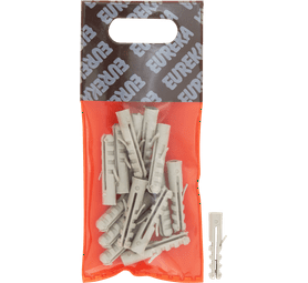 Eureka 3H20 6 x 30 mm Wall Plug Grey 15 Pack