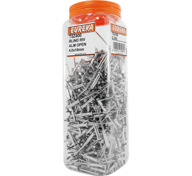 Eureka 360 x Aluminium Open Blind Rivets 4 x 18 mm