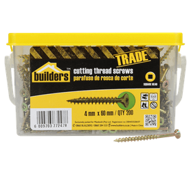 Build and Fix 200 x Cut Thread Screws 4 x 60 mm