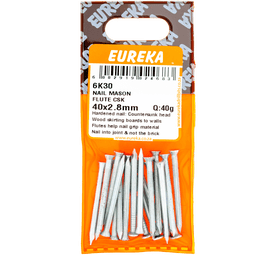 Eureka SM Countersunk Flat Head Mason Nails 40 mm