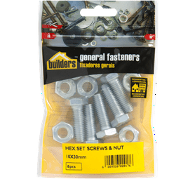 Build and Fix BP-SETN1030-8 8 x Hex Bolts and Nuts Set 10 x 30 mm